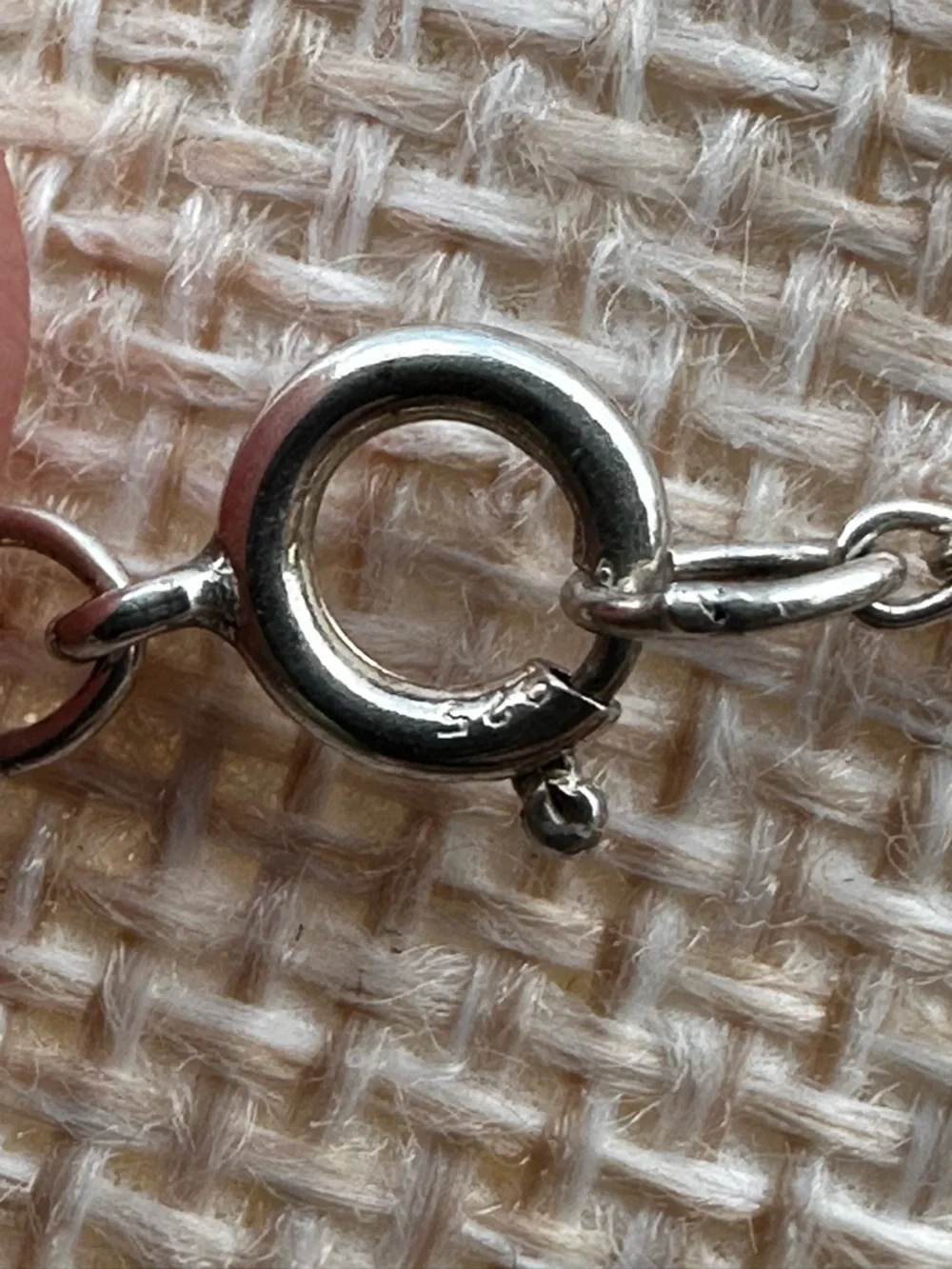 Vintage Tiffany & Co Sterling Silver Ribbon Heart Necklace